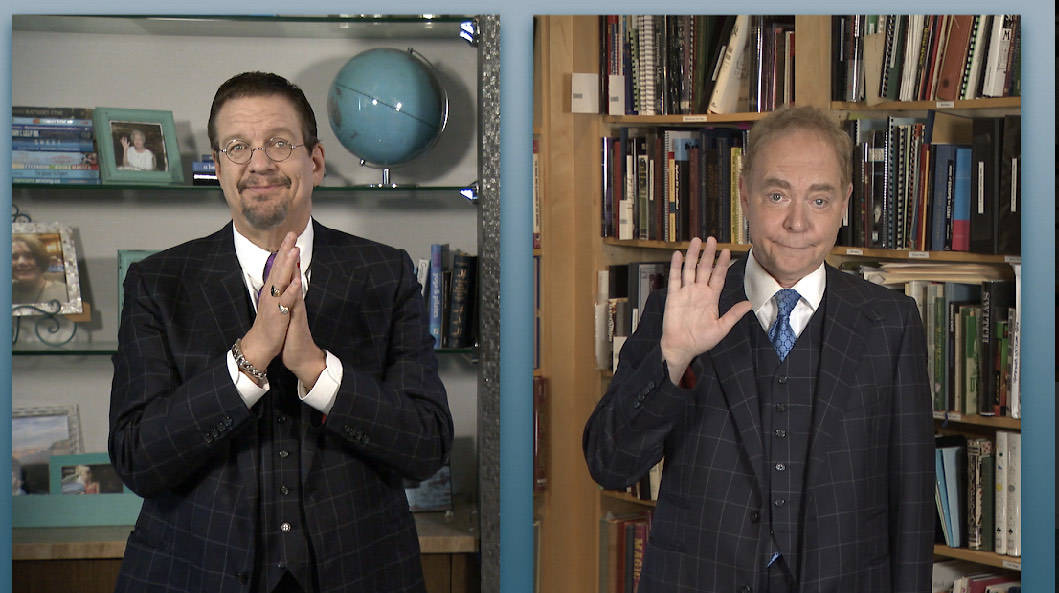 Penn & Teller are shown during Penn & Teller's CW special "Try This At Home." (The CW)