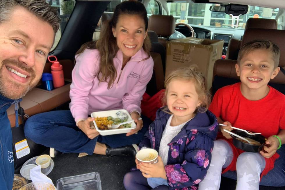 NASCAR pit road reporter Jamie Little, second left, has turned the Coca-Cola 600 into a family ...