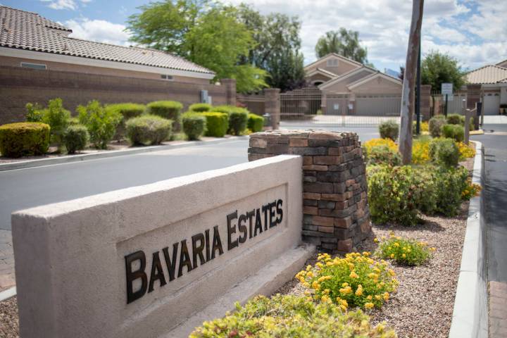 Bavaria Estates subdivision in northwest Las Vegas features such streets as White Tiger Court, ...