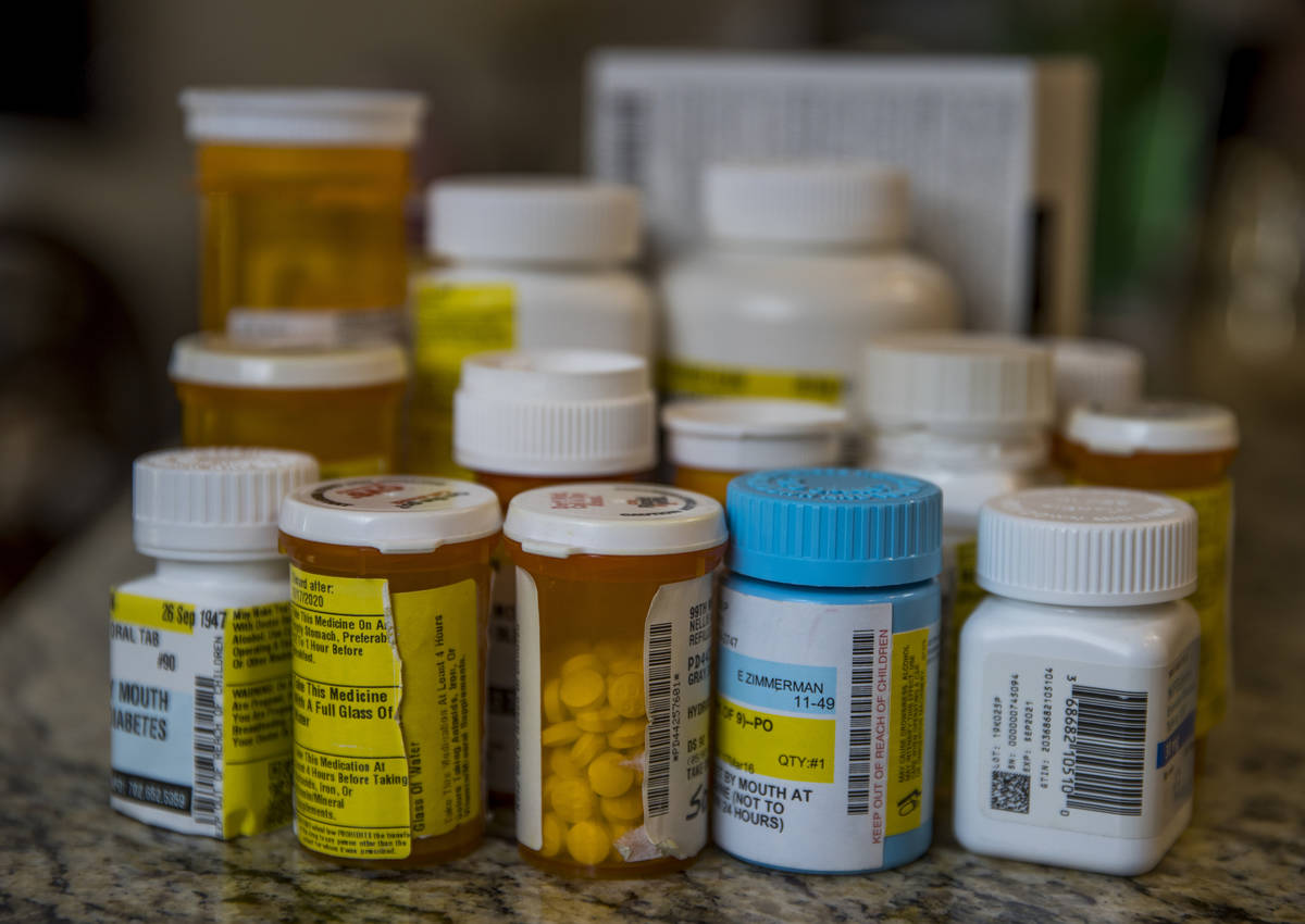 Medications taken by military retirees Rich and Sheila Gray who are no longer allowed to use th ...