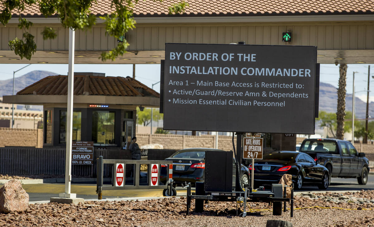 Military retirees are no longer allowed to enter and use the Nellis Air Force Base pharmacy whi ...