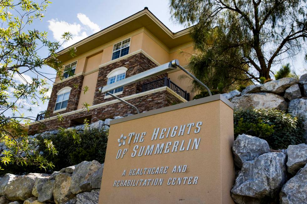 The Heights of Summerlin exterior where there have been numerous deaths there due to COVID-19 o ...