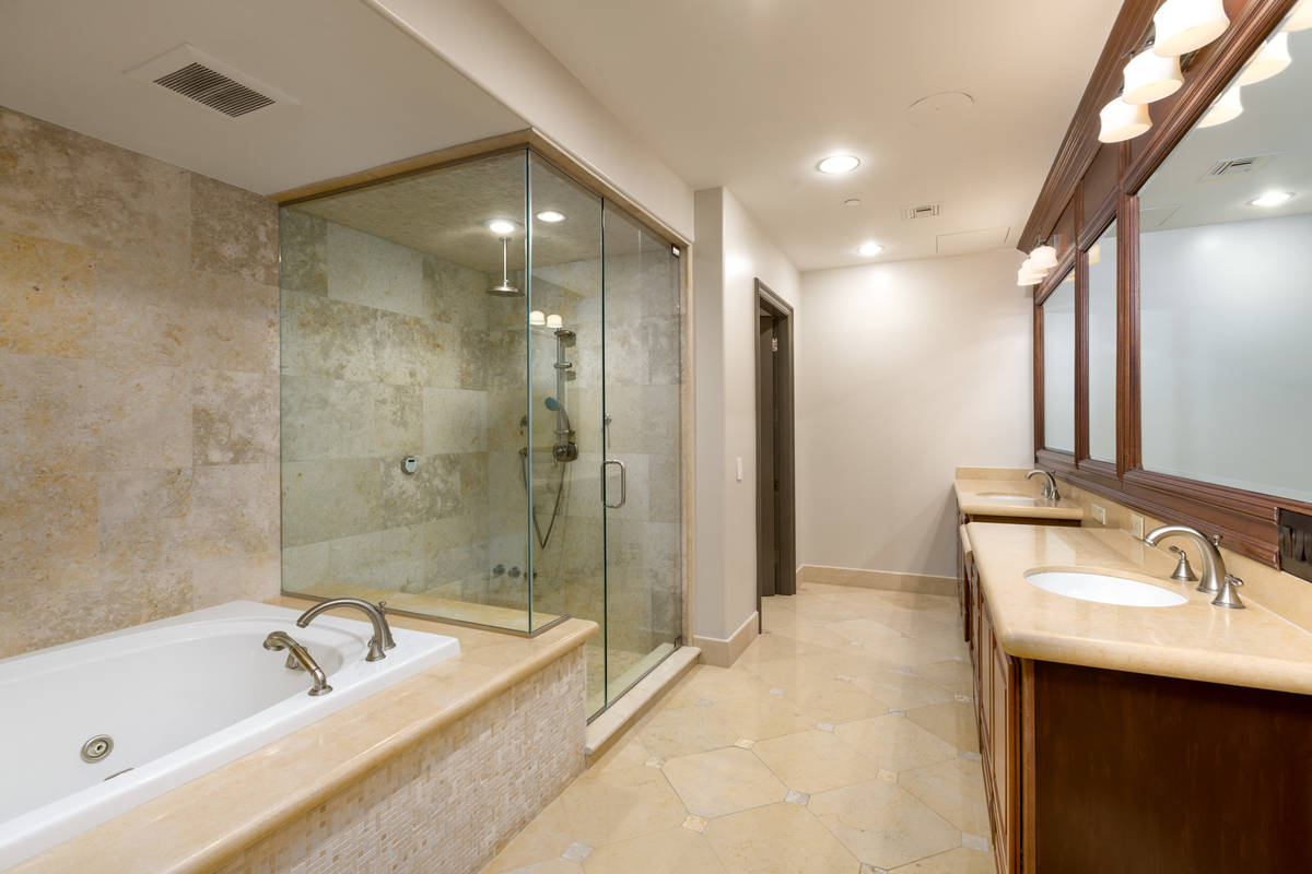 This double master condominium features a large master bath. (The Ivan Sher Group)