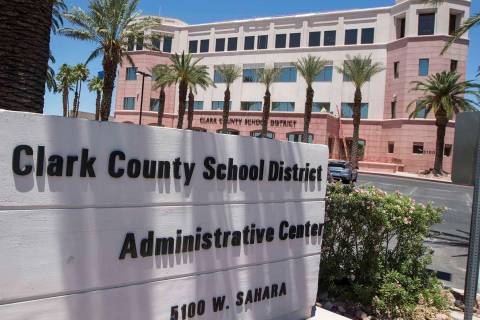 Clark County School District administration building at 5100 W.Sahara Ave. in Las Vegas. (Las V ...