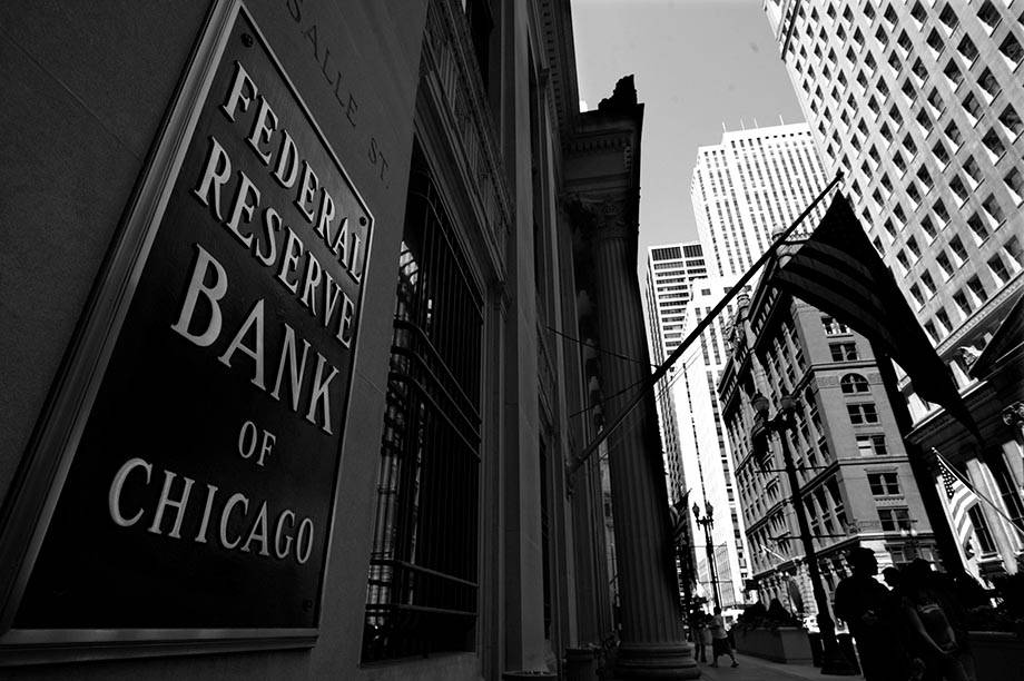 The Federal Reserve Bank of Chicago building is shown on Friday, April 24, 2009. (AP Photo/Paul ...