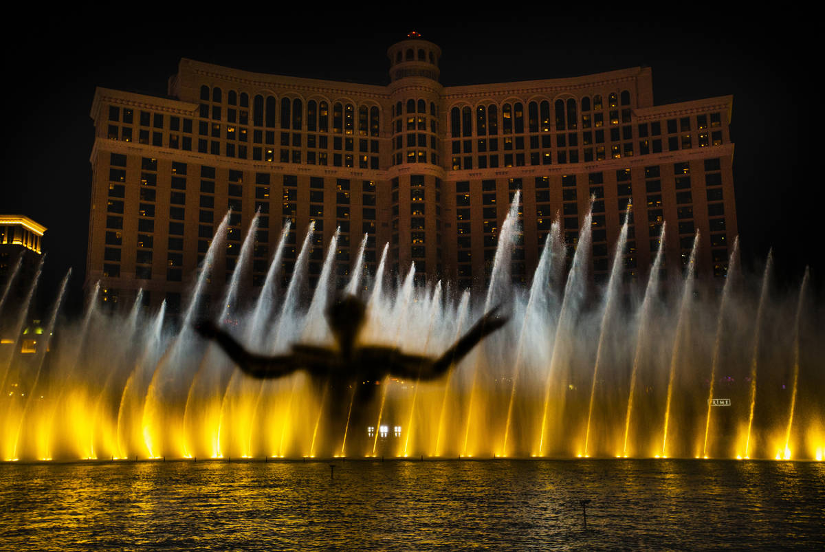 The king emerges during the debut of the new water show based on "Game of Thrones" at ...