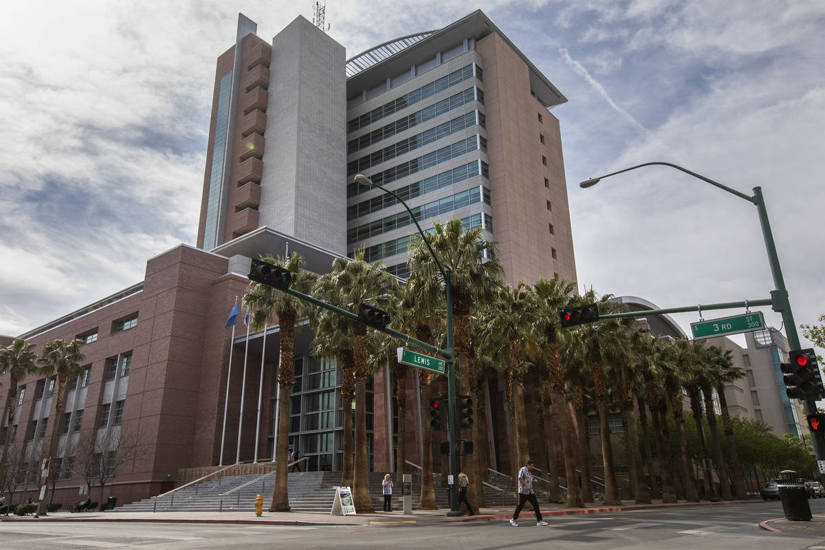 The Regional Justice Center as seen on March 6, 2020, in Las Vegas. (Ellen Schmidt/Las Vegas Re ...