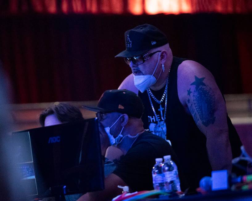 Carlos "Big Daddy" Adley supervises a live-streamed show and fundraiser at Backstage ...