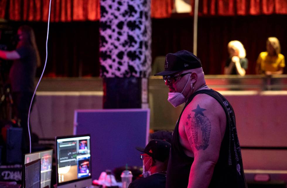 Carlos "Big Daddy" Adley supervises a live-streamed show and fundraiser at Backstage ...