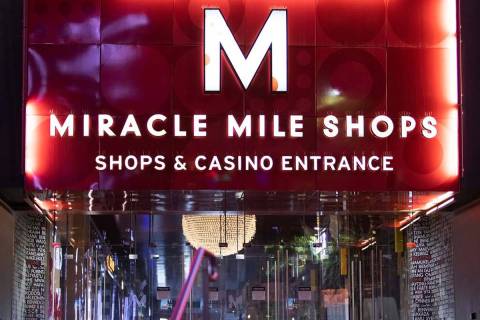 The Miracle Mile Shops, within Planet Hollywood Resort, is closed amid coronavirus nonessential ...