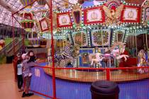 The carousel at Circus Circus Adventuredome in Las Vegas Monday, March 16, 2020. (K.M. Cannon/L ...