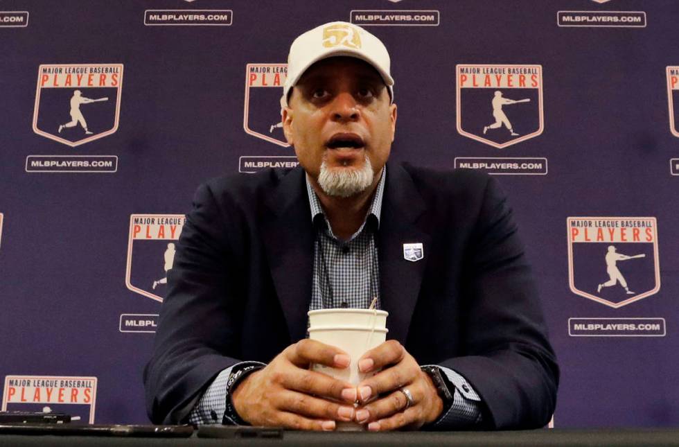 In this Feb. 19, 2017, file photo, Tony Clark, executive director of the Major League Players A ...