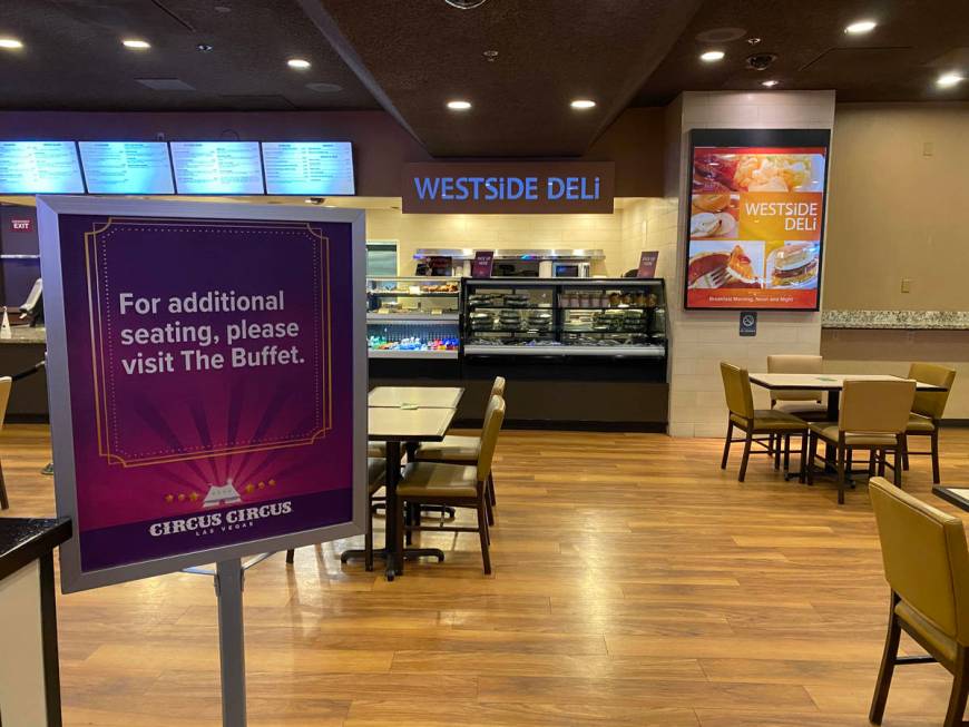 Circus Circus’ legendary old-Vegas Steak House was ready to welcome customers on Thursday at ...