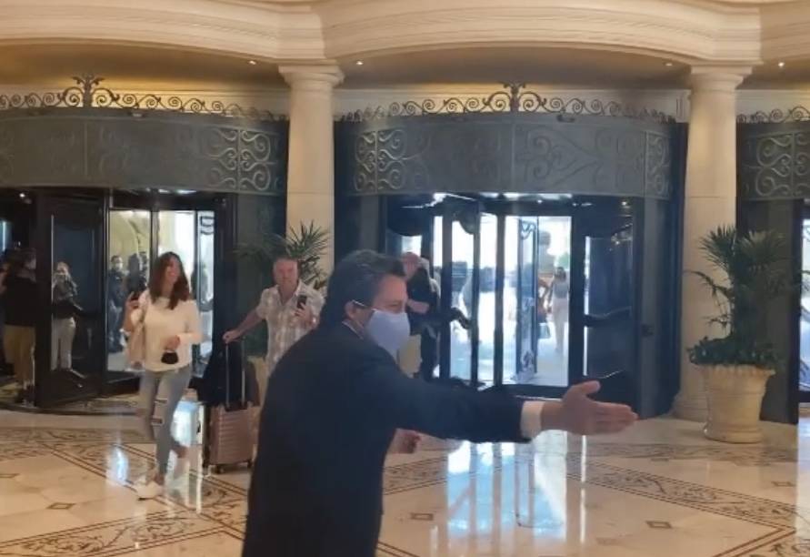 MGM Resorts International acting CEO Bill Hornbuckle is shown at the reopening of Bellagio on T ...