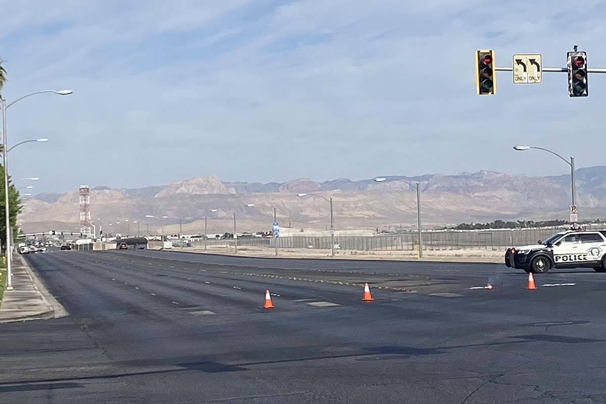 An injury crash closed Sunset Road, near Flamingo Road, in both directions, Friday, June 5, 202 ...