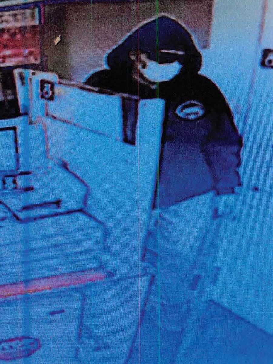 Screen shot from surveillance camera of robbery suspect at Walgreens at 9420 W. Lake Mead Blvd. ...