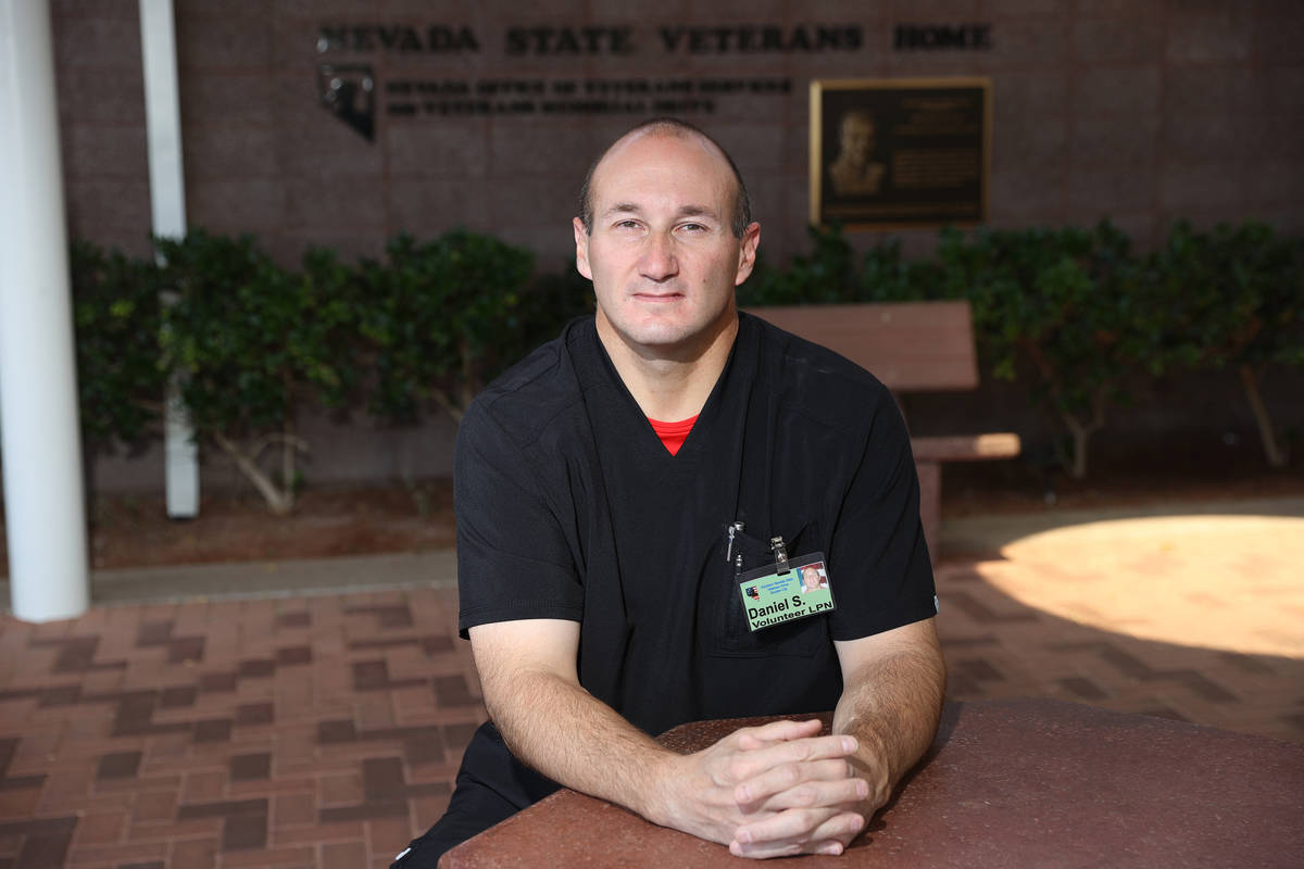 Dan Stepanian is a volunteer medical staff member at the Southern Nevada State Veterans Home in ...