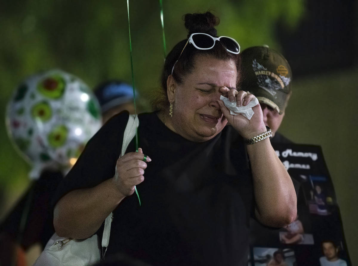 Jeannie Llera, mother of Jorge Gomez, the man who was fatally shot last week by Metro during a ...
