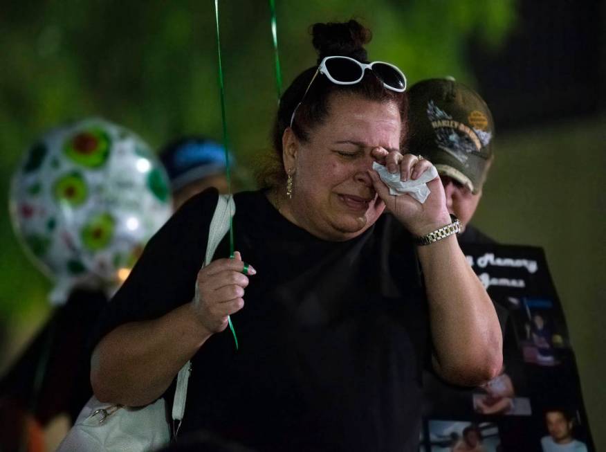 Jeannie Llera, mother of Jorge Gomez, the man who was fatally shot last week by Metro during a ...
