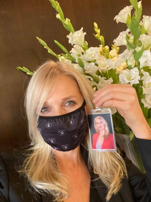 Westgate Las Vegas General Manager Cami Christensen, masked and ready for the hotel's reopening ...