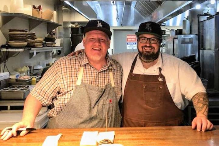 James Trees, left, and Bruce Kalman plan to open Scuola Vecchia at Tivoli Village. (James Trees)