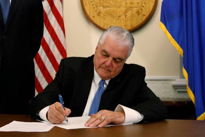 Nevada Gov. Steve Sisolak (Cathleen Allison/Las Vegas Review-Journal)