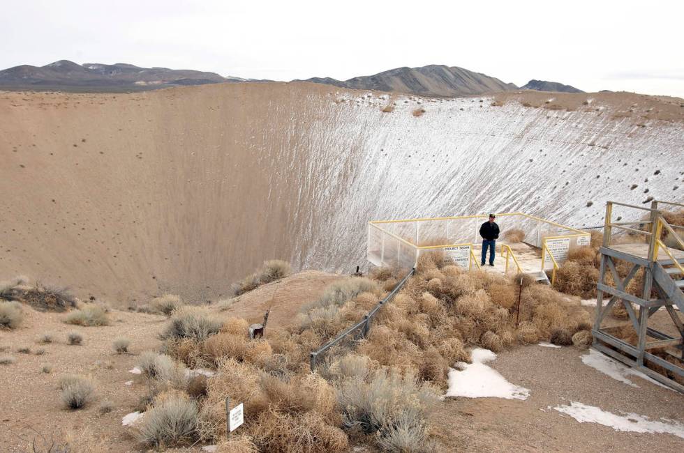 JOHN GURZINSKI/LAS VEGAS REVIEW-JOURNAL Nevada Test Site historian Ernie Williams stands Jan. ...