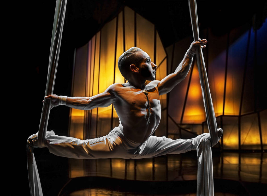 Aerial silk performer Alan Jones Silva, from Sao Paulo, Brazil, has been with Cirque du Soleil' ...