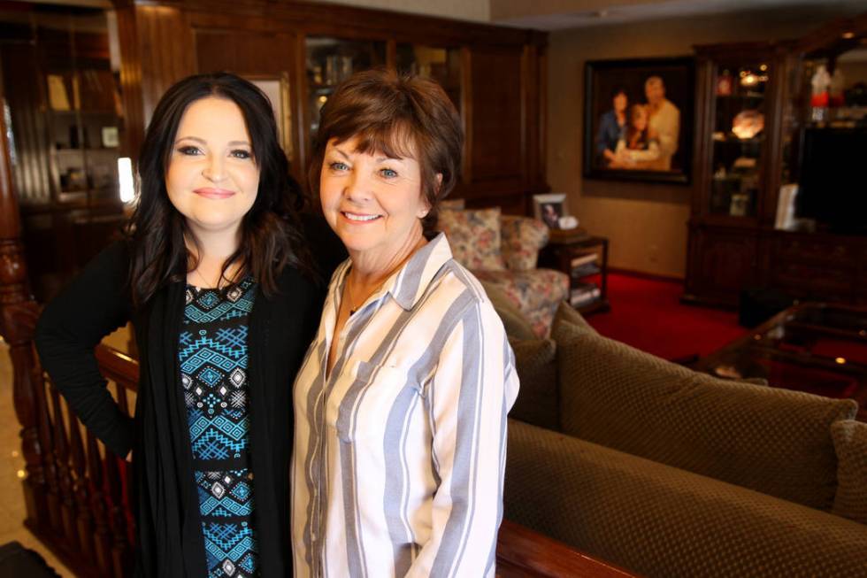 Jerry Lewis' daughter Danielle Lewis, left, and widow SanDee 'Sam' Lewis at the family's home, ...