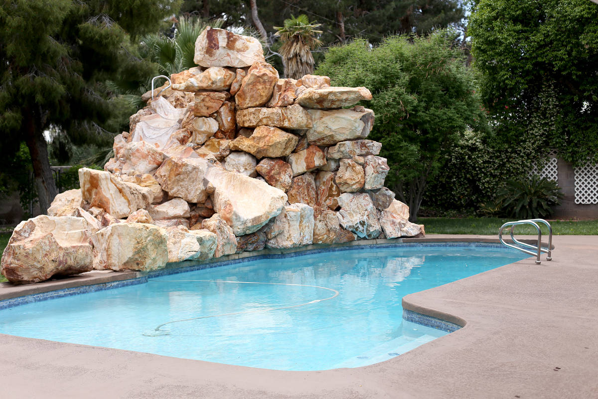 The pool at the former house of Jerry Lewis in Las Vegas, Wednesday, May 15, 2019. Jane Popple ...