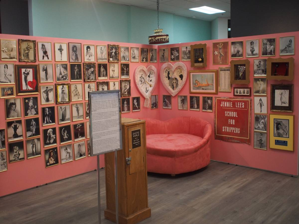 A look at the exhibit space at the Burlesque Hall of Fame, which celebrates its reopening on Ap ...