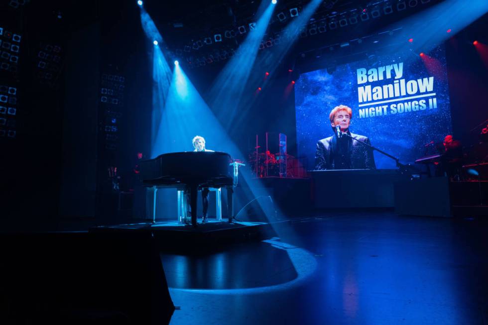 Barry Manilow is shown on Valentine's Day at International Theater at Westgate Las Vegas as he ...