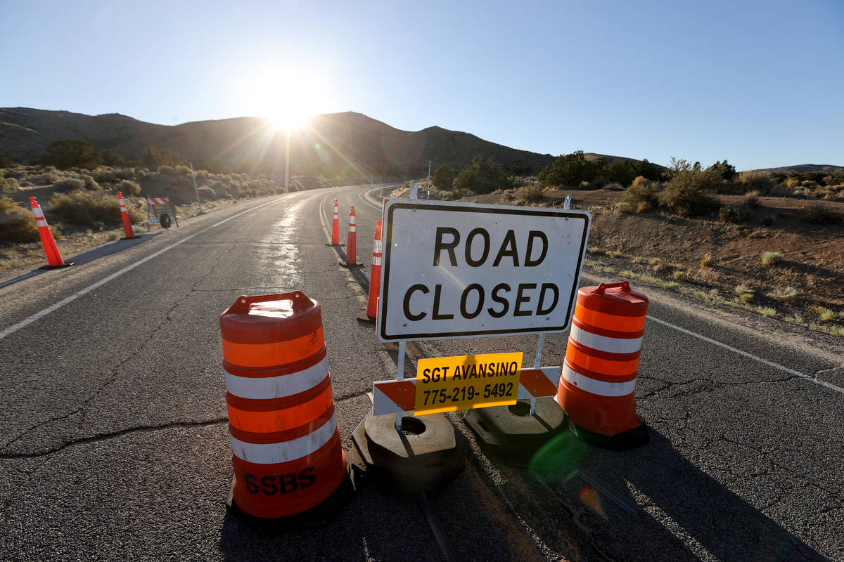 A checkpoint entering Reno-Sparks Indian Colony's Hungry Valley Reservation Wednesday, June 17, ...