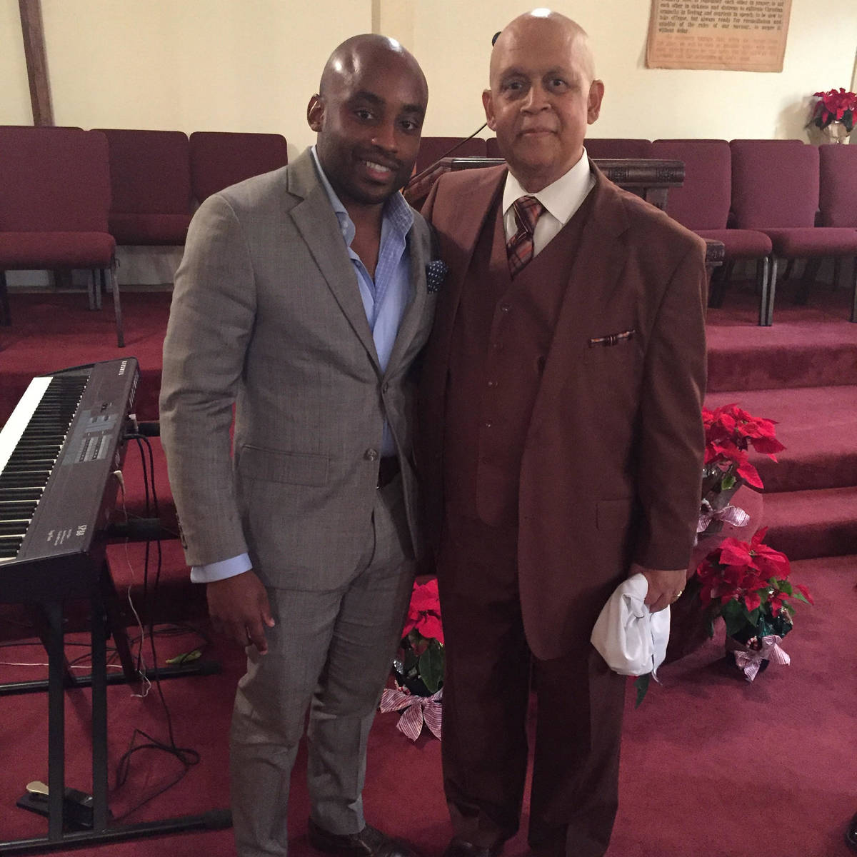 Javon Johnson, director of African American & African Diaspora Studies at UNLV, is shown with h ...