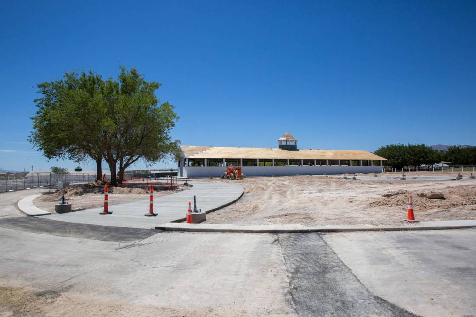 The historic hay barn in Floyd Lamb Park is renovated in Las Vegas on Friday, June 19, 2020. (C ...