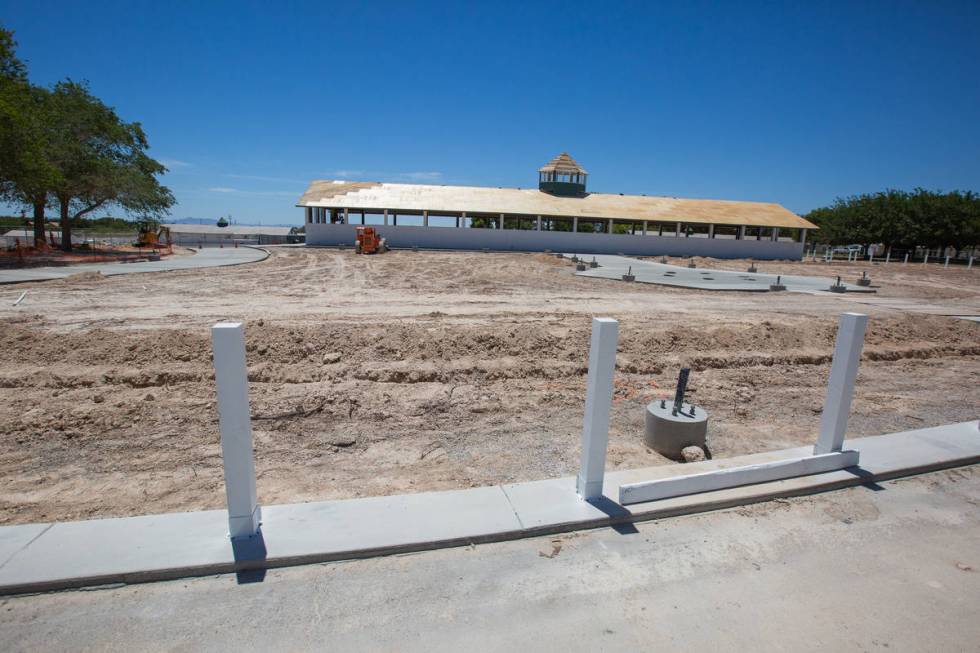 The historic hay barn in Floyd Lamb Park is renovated in Las Vegas on Friday, June 19, 2020. (C ...