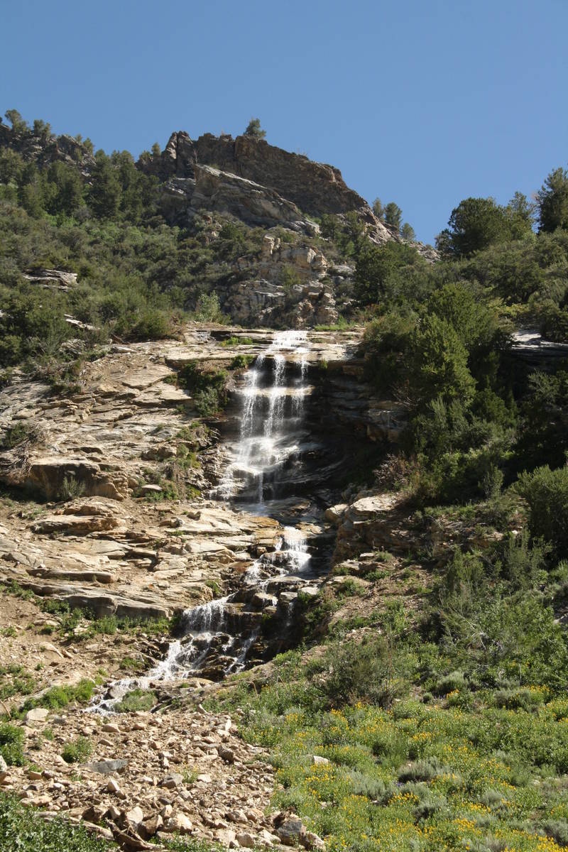 Cascades and waterfalls can be seen throughout the scenic byway. (Deborah Wall Las Vegas Review ...