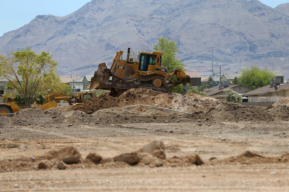 The site of the torn down Myrtle Tate Elementary School in Las Vegas, Wednesday, June 24, 2020. ...