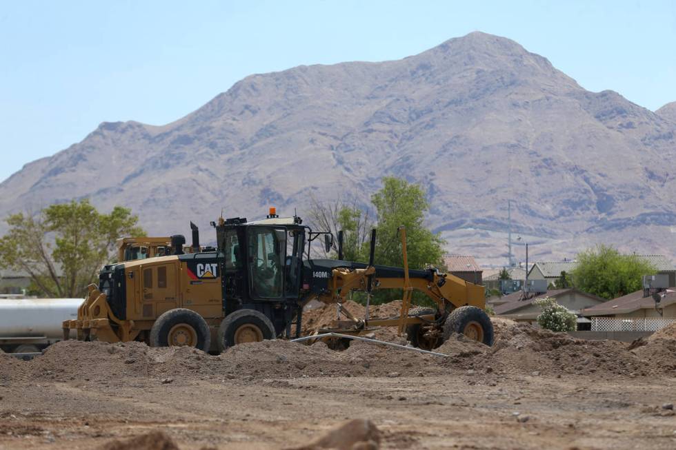 The site of the torn down Myrtle Tate Elementary School in Las Vegas, Wednesday, June 24, 2020. ...