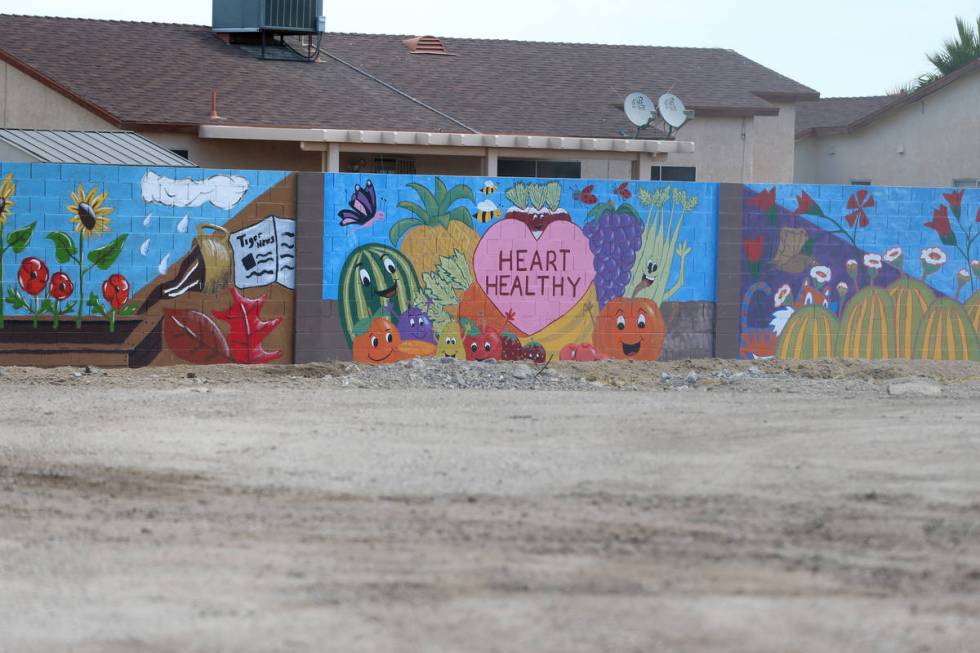 The site of the torn down Myrtle Tate Elementary School in Las Vegas, Wednesday, June 24, 2020. ...