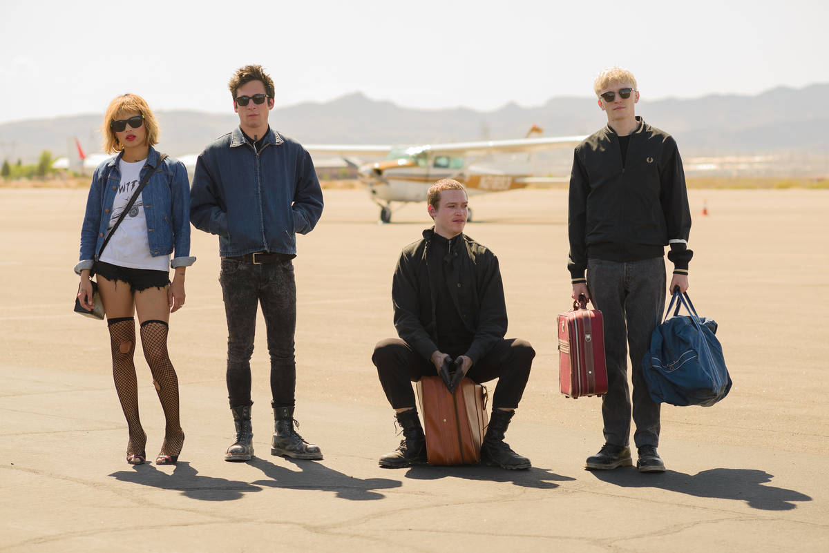 From left, Zoe Kravitz, Jeremy Allen White, Caleb Landry Jones and Ryan LeBoeuf at the Boulder ...