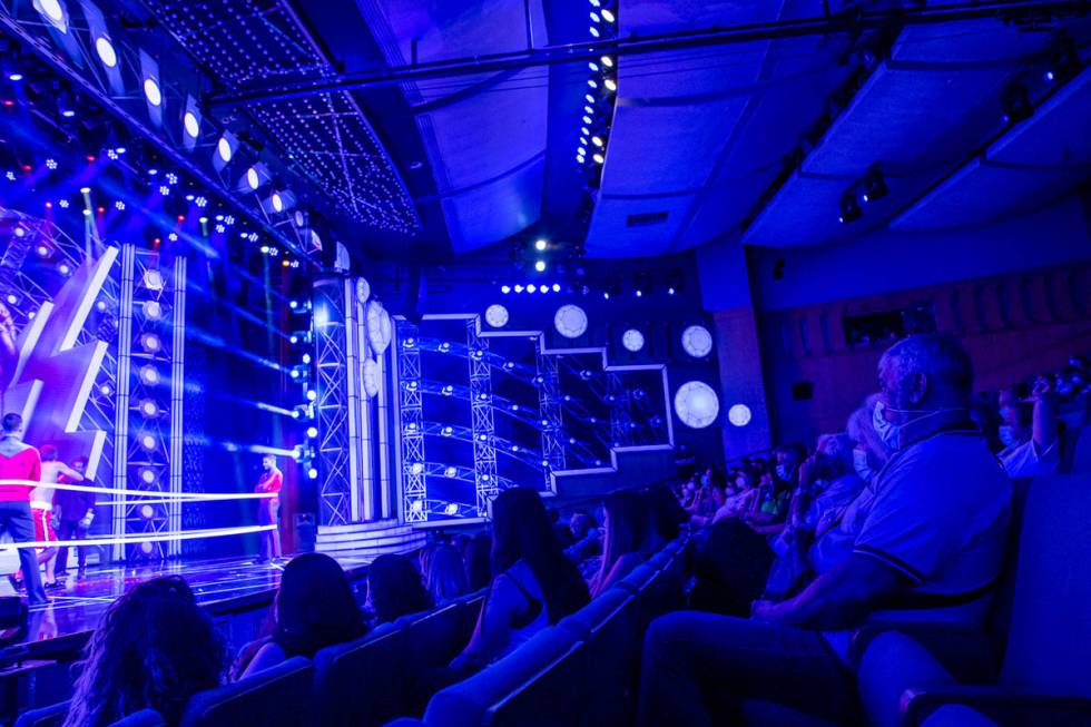 The audience is shown at the reopening of "Wow To The Future" at Isrotel Royal's Garden Theater ...