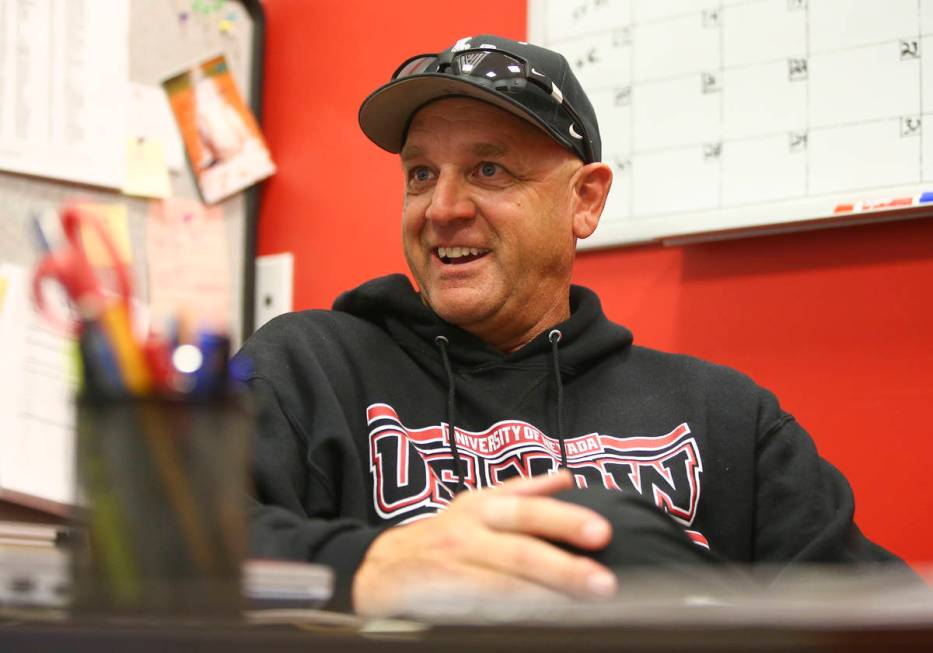 UNLV baseball coach Stan Stolte at the team's clubhouse at UNLV in Las Vegas on Wednesday, Marc ...