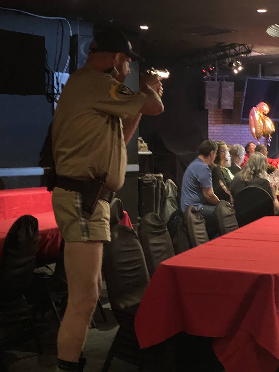 Eric Post is shown during the final performance of "Marriage Can Be Murder" at The Showroom at ...