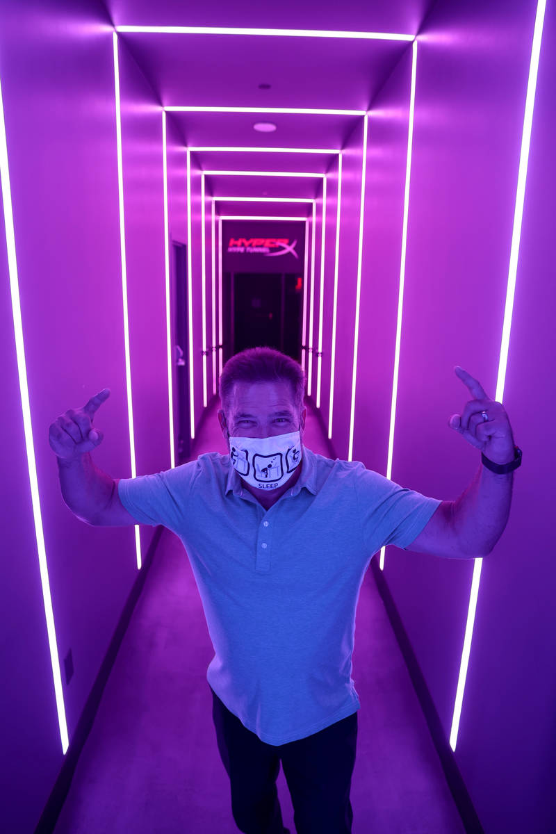 Vice President of Properties for Allied Esports Mark Green in the Hype Tunnel at HyperX Esport ...
