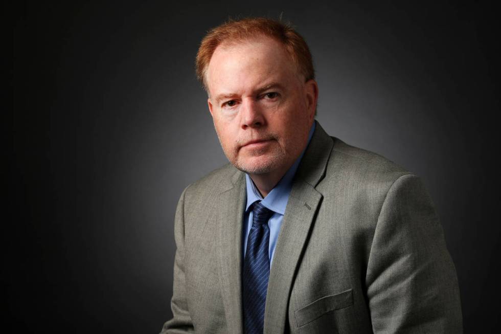 Ed Graney, sports columnist, poses for a portrait at the Las Vegas Review-Journal photos studi ...