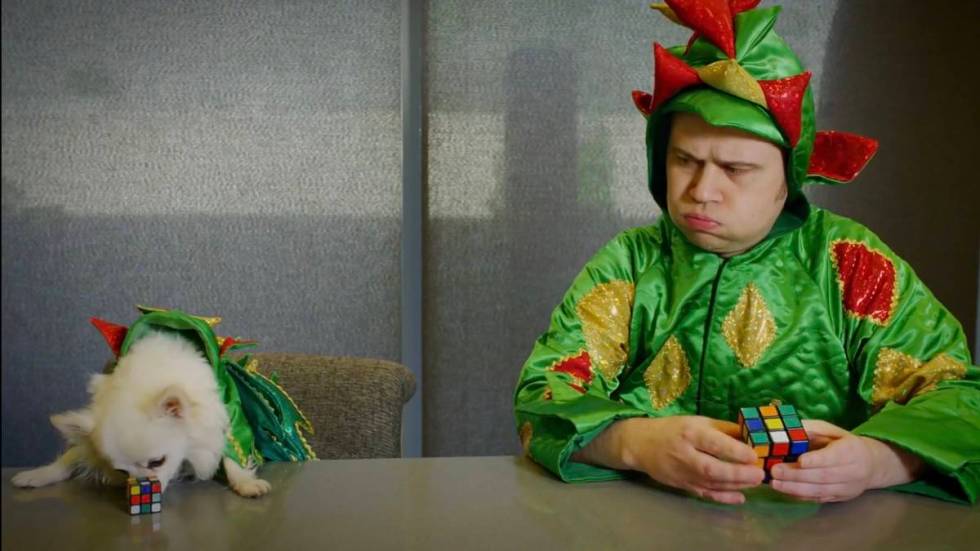 Piff the Magic Dragon and Mr. Piffles are shown in a screen-grab in a promotional video for the ...