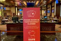 The Red Rock Resort poker room was closed Monday but is set to reopen Aug. 3. (Jim Barnes/Las V ...