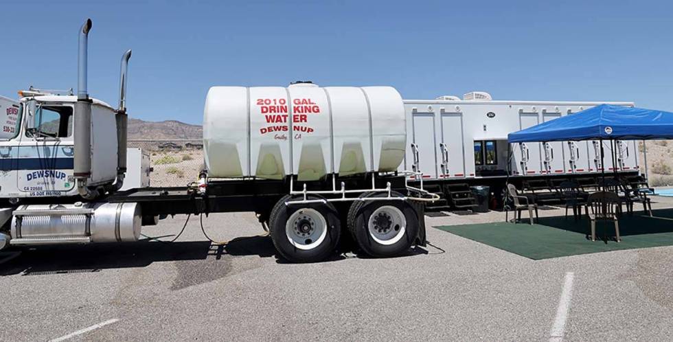 Shade structures and showers from Dewsnup Fire Support of Gridley, Calif., at Centennial High S ...