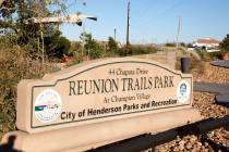 Reunion Trails Park Thursday, Oct. 26, 2017, in Henderson. (Bizuayehu Tesfaye/Las Vegas Review- ...